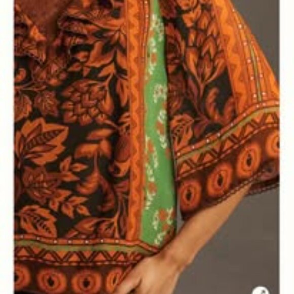 XXS Mixed Lace Farm Rio Top - Picture 3 of 5